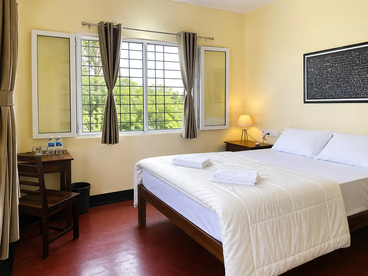 Guest room at Surya Villa guest house near Auroville